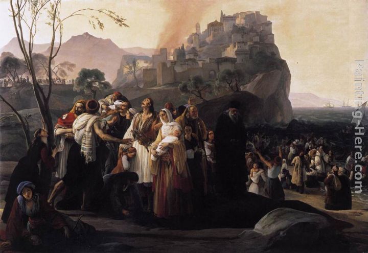 The Refugees of Parga painting - Francesco Hayez The Refugees of Parga art painting